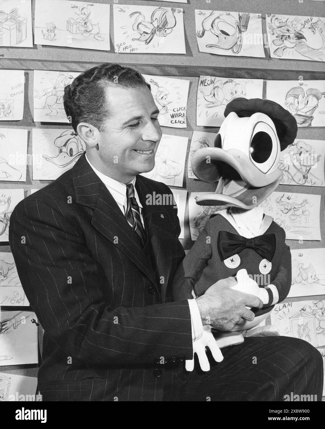 A 1943 portrait of CLARENCE NASH who was the voice of DONALD DUCK  from 1934 until 1983. Walt Disney Productions / RKO Radio Pictures Stock Photo