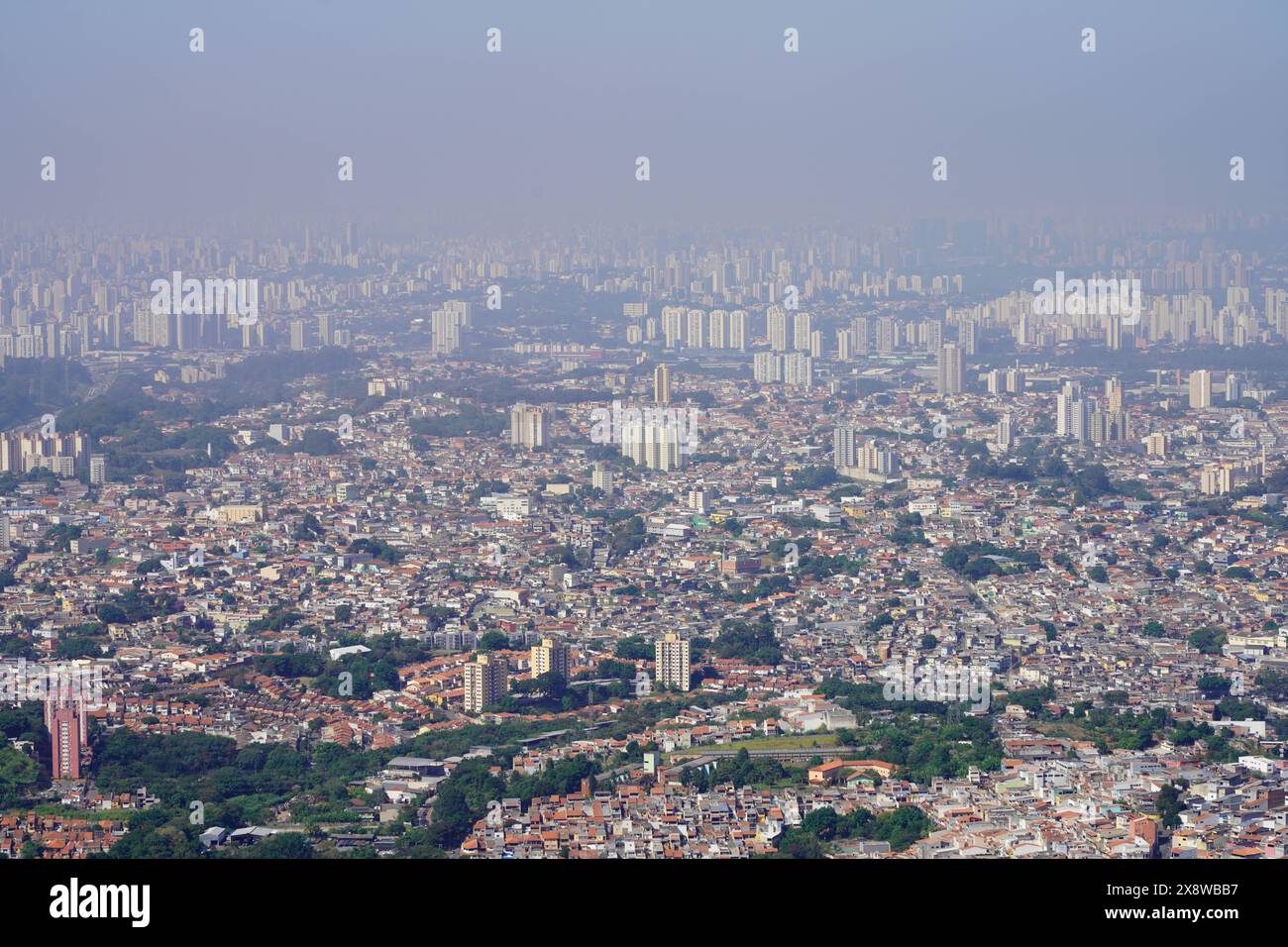 Cityspace of the Greater Sao Paulo large metropolitan area located in the Sao Paulo State in Brazil Stock Photo