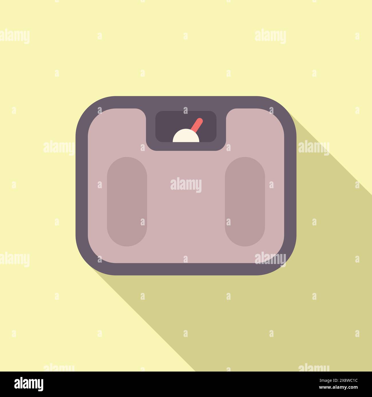 Modern vector illustration of a bathroom scale in flat design style on ...