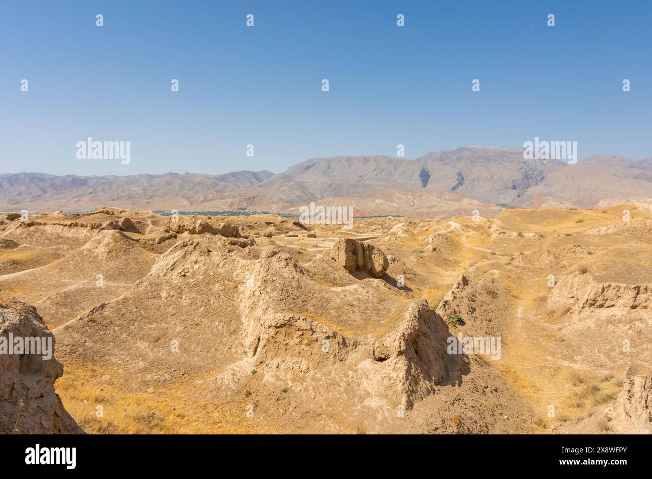 Ruins Of Ancient Panjakent Old Settlement In Tajikistan Stock Photo ruins-of-ancient-panjakent-old-settlement-in-tajikistan-stock-photo
