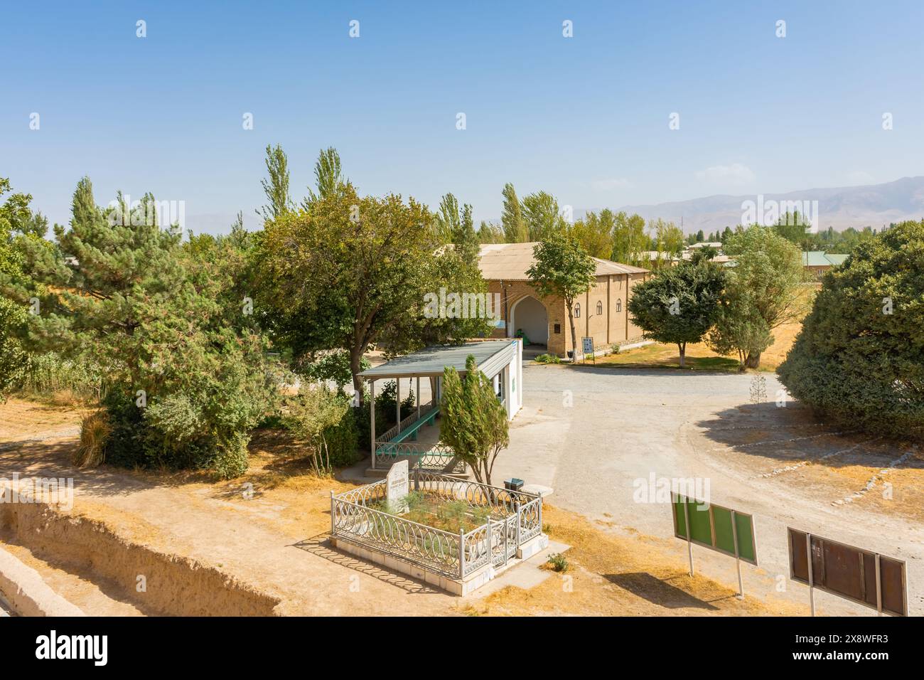 The Little Museum Of Ancient Panjakent Ruins Tajikistan Stock Photo the-little-museum-of-ancient-panjakent-ruins-tajikistan-stock-photo