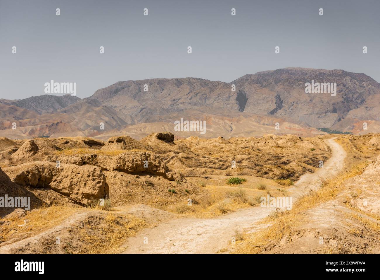 Ruins Of Ancient Panjakent Old Settlement In Tajikistan Stock Photo ruins-of-ancient-panjakent-old-settlement-in-tajikistan-stock-photo