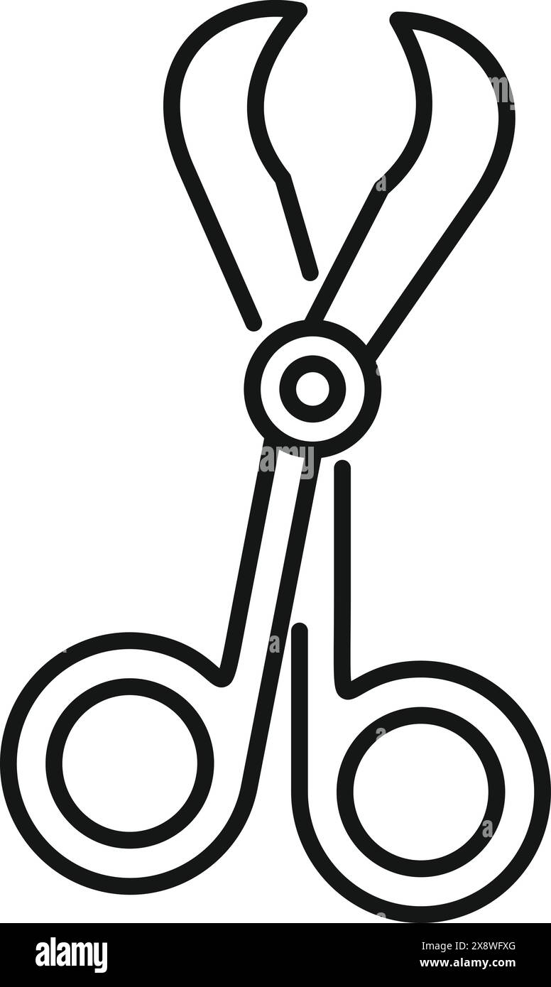 Vector line drawing of scissors suitable for various design purposes ...