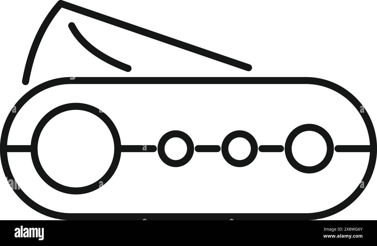 Black and white line art of a toggle switch, representing concept of ... image.