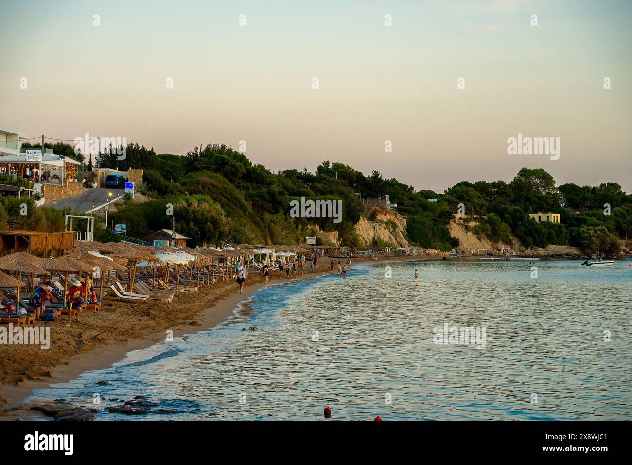 Rhodes, Greece - 21.10.2023: Pefki Beach. Stock Photo