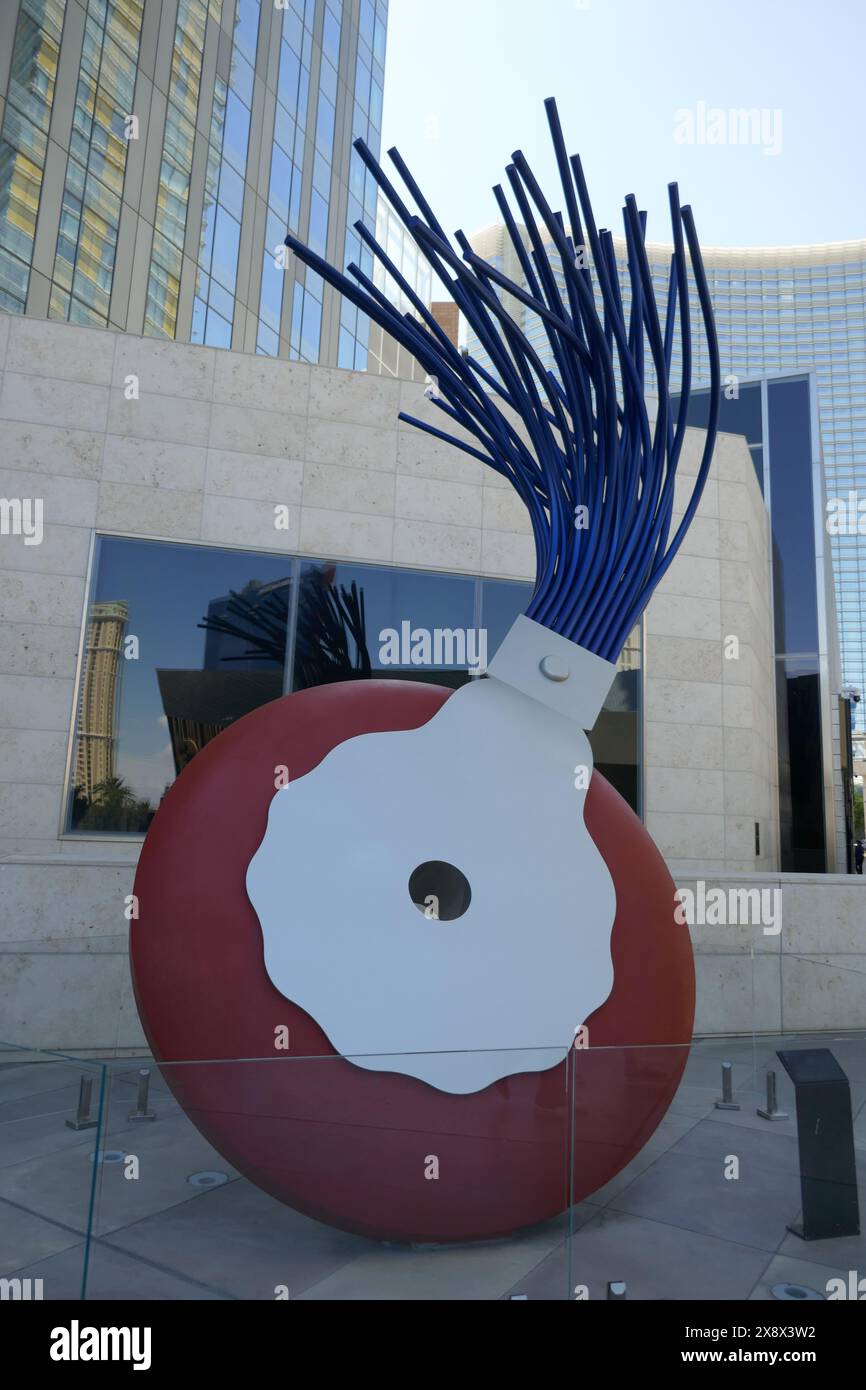 Las Vegas, Nevada, USA 15th May 2024 Typewriter Eraser Sculpture Art on Las Vegas Blvd on May 15