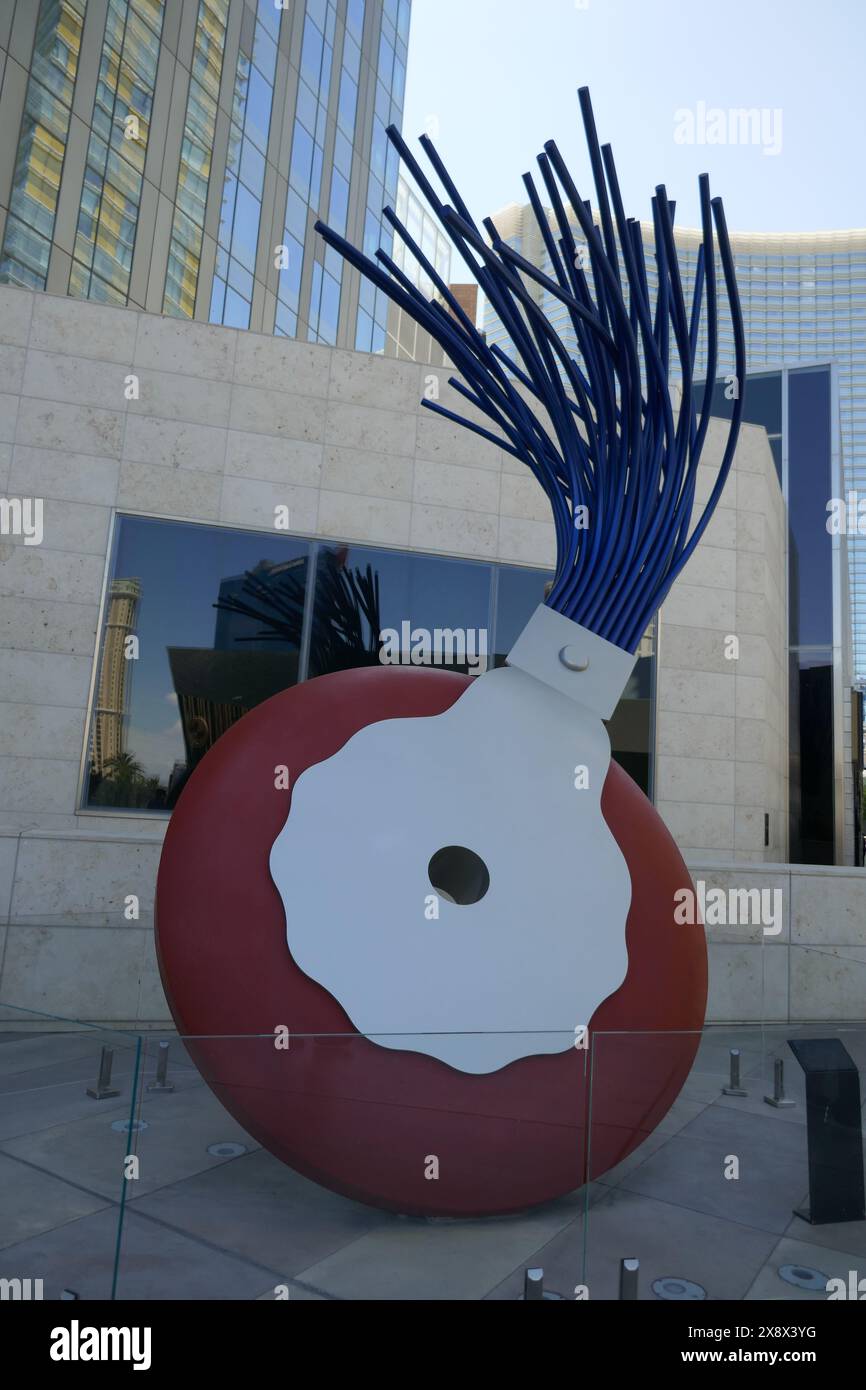 Las Vegas, Nevada, USA 15th May 2024 Typewriter Eraser Sculpture Art on Las Vegas Blvd on May 15