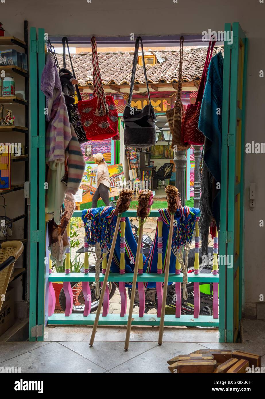 A shop in the town of Guatape, a small tourist village  - Colombia Stock Photo