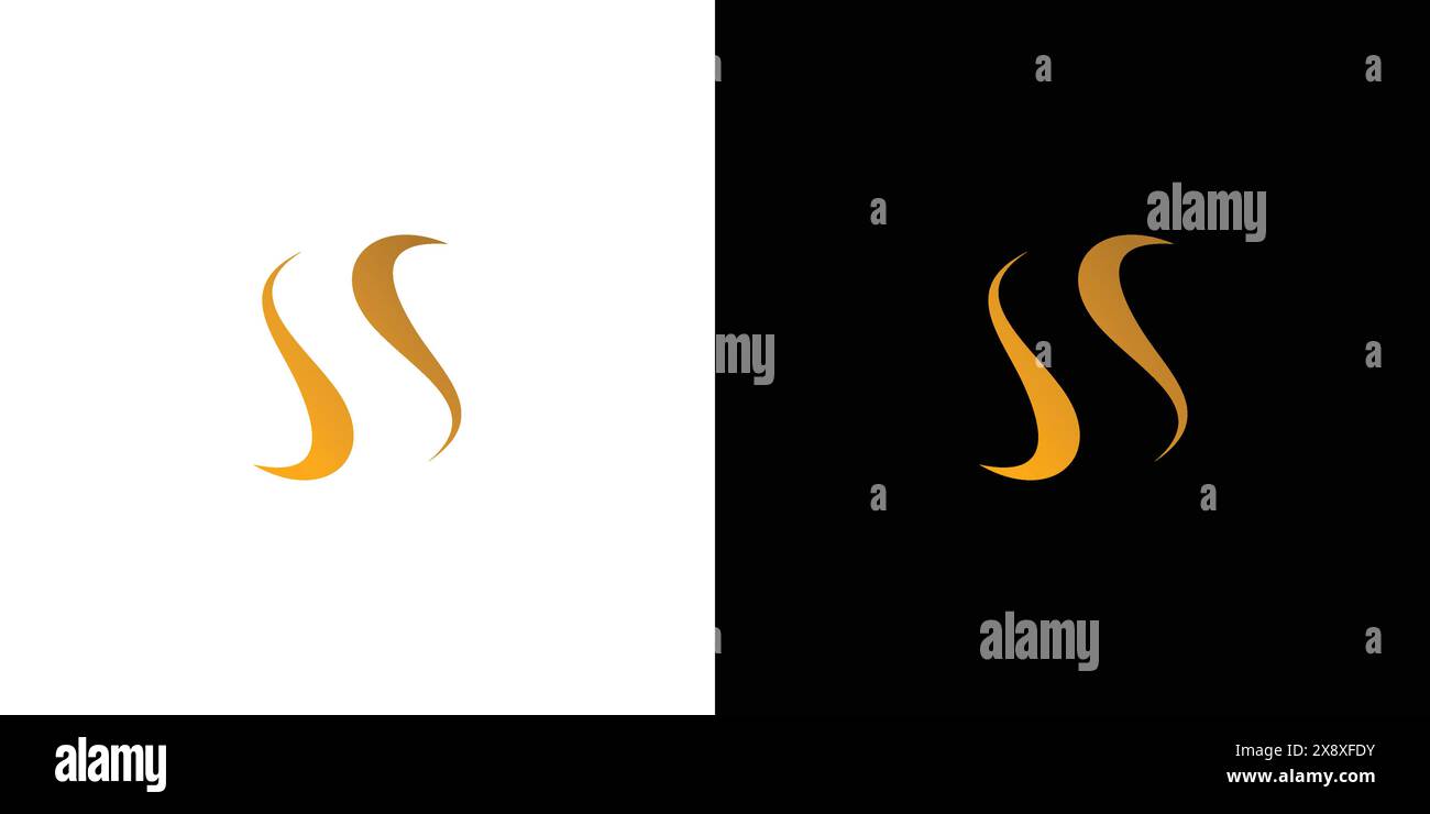 Luxurious and unique S logo design Stock Vector