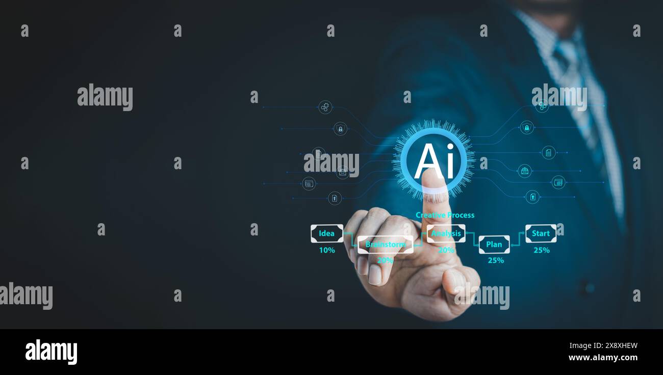 Illustration of Enter Artificial Intelligence Ai