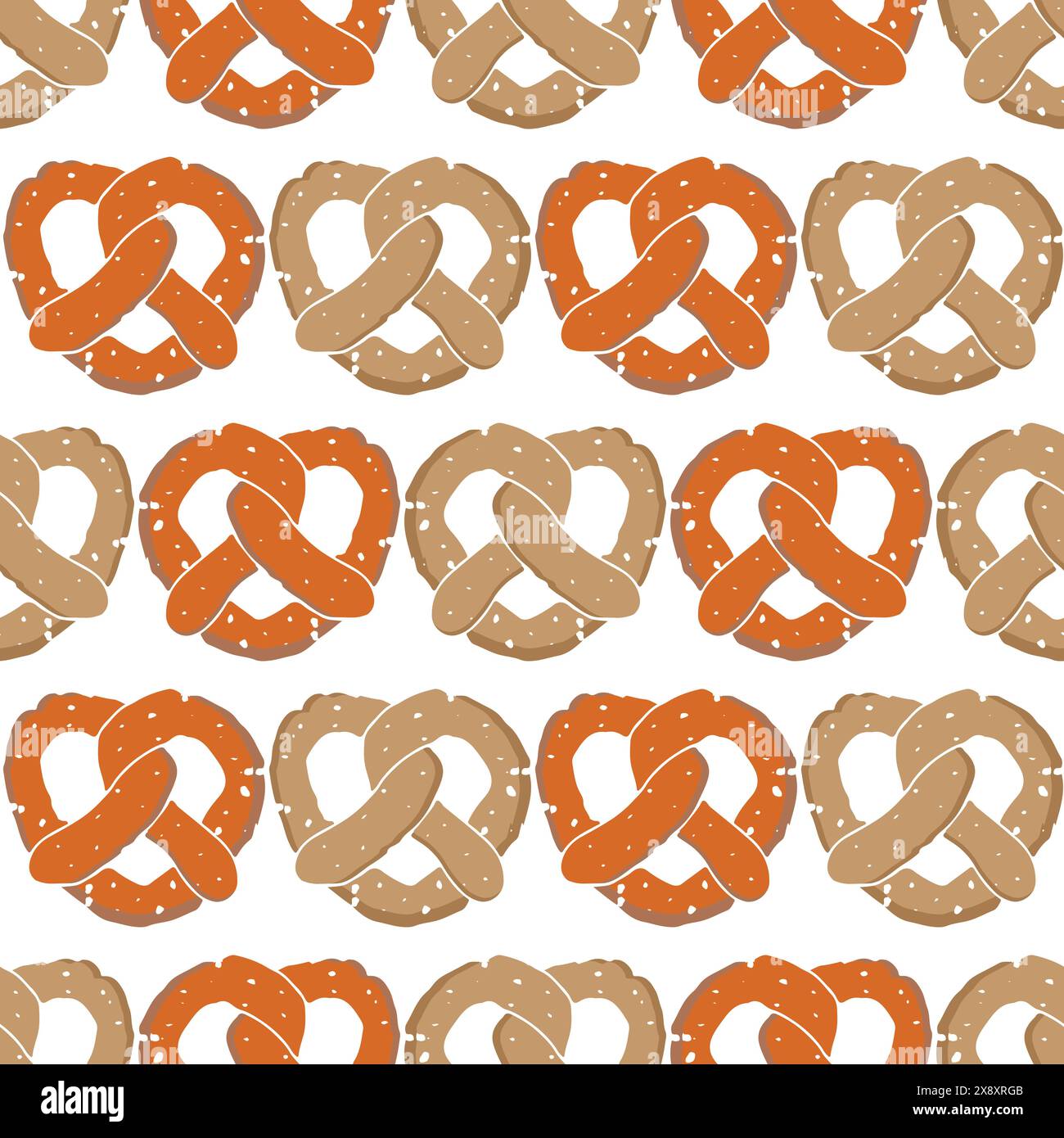 Seamless background with pretzel cartoon pattern Stock Vector Image ...