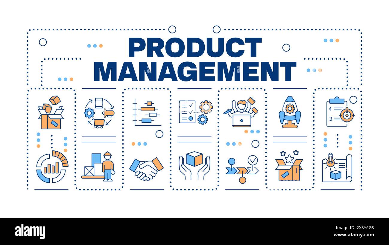 Product management word concept isolated on white Stock Vector Image ...