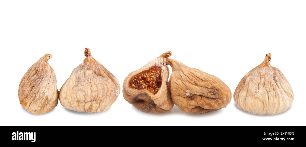 Dried figs isolated on white background Stock Photo
