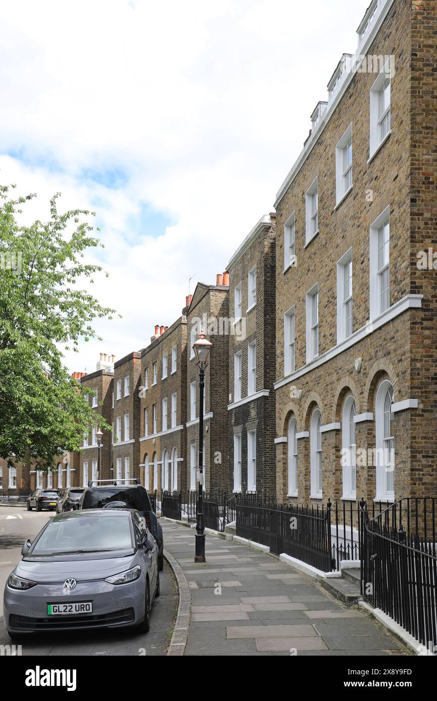 Greenwich, London, UK. Elegant houses on Gloucester Circus