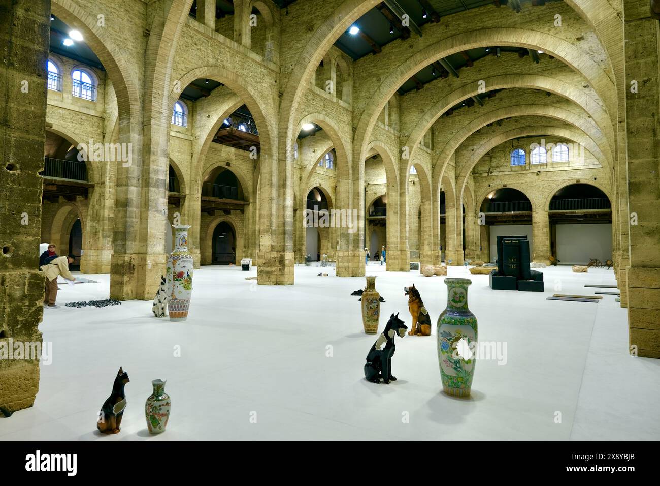 France, Gironde, Bordeaux, area listed as World Heritage by UNESCO, the CAPC - Bordeaux Contemporary Art Museum inaugurated in 1984 in the former Lain Stock Photo