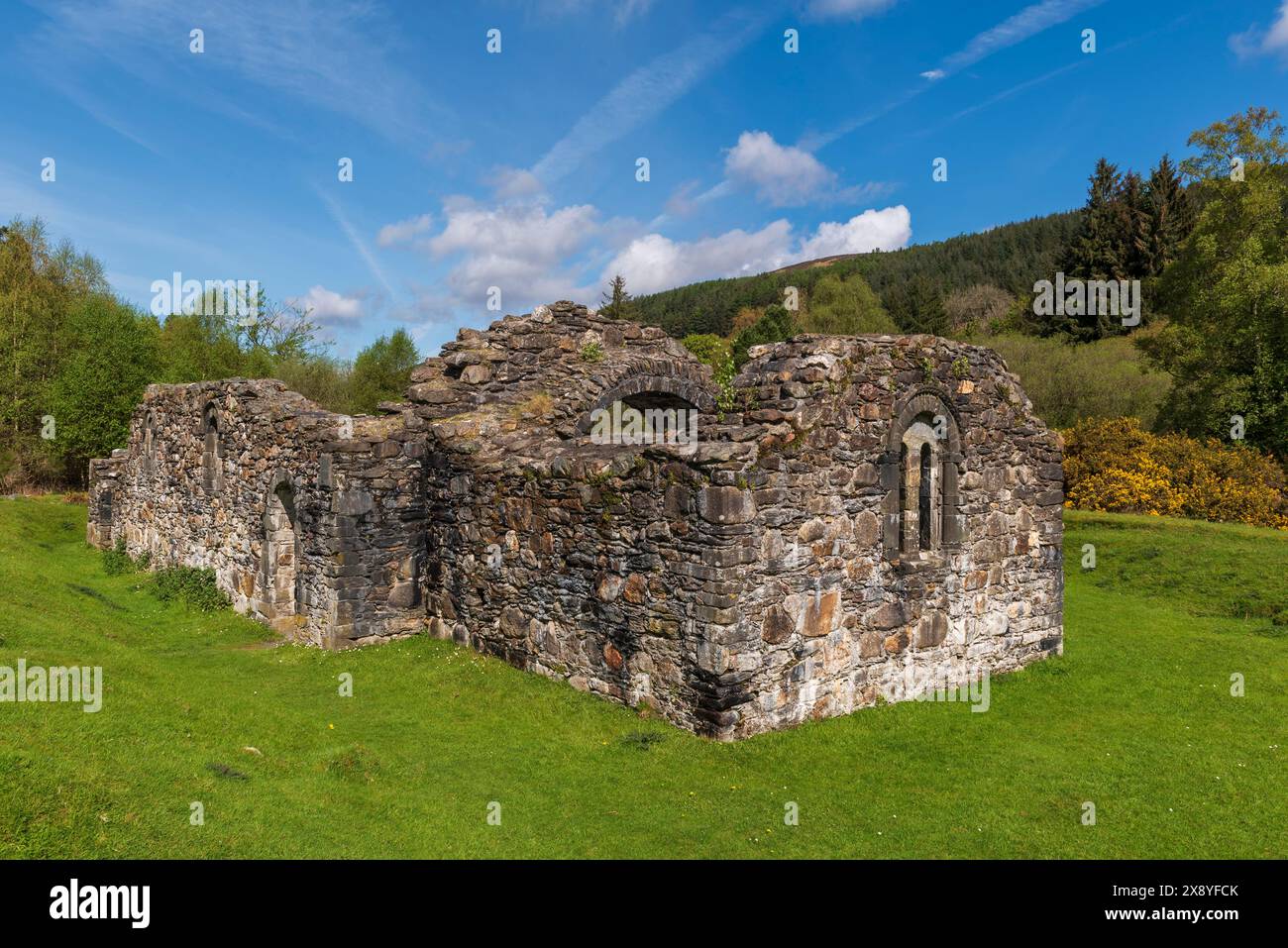 Republic of Ireland, County Wicklow, Wicklow Mountains National Park, Glendalough, Saint Saviour's Priory Stock Photo