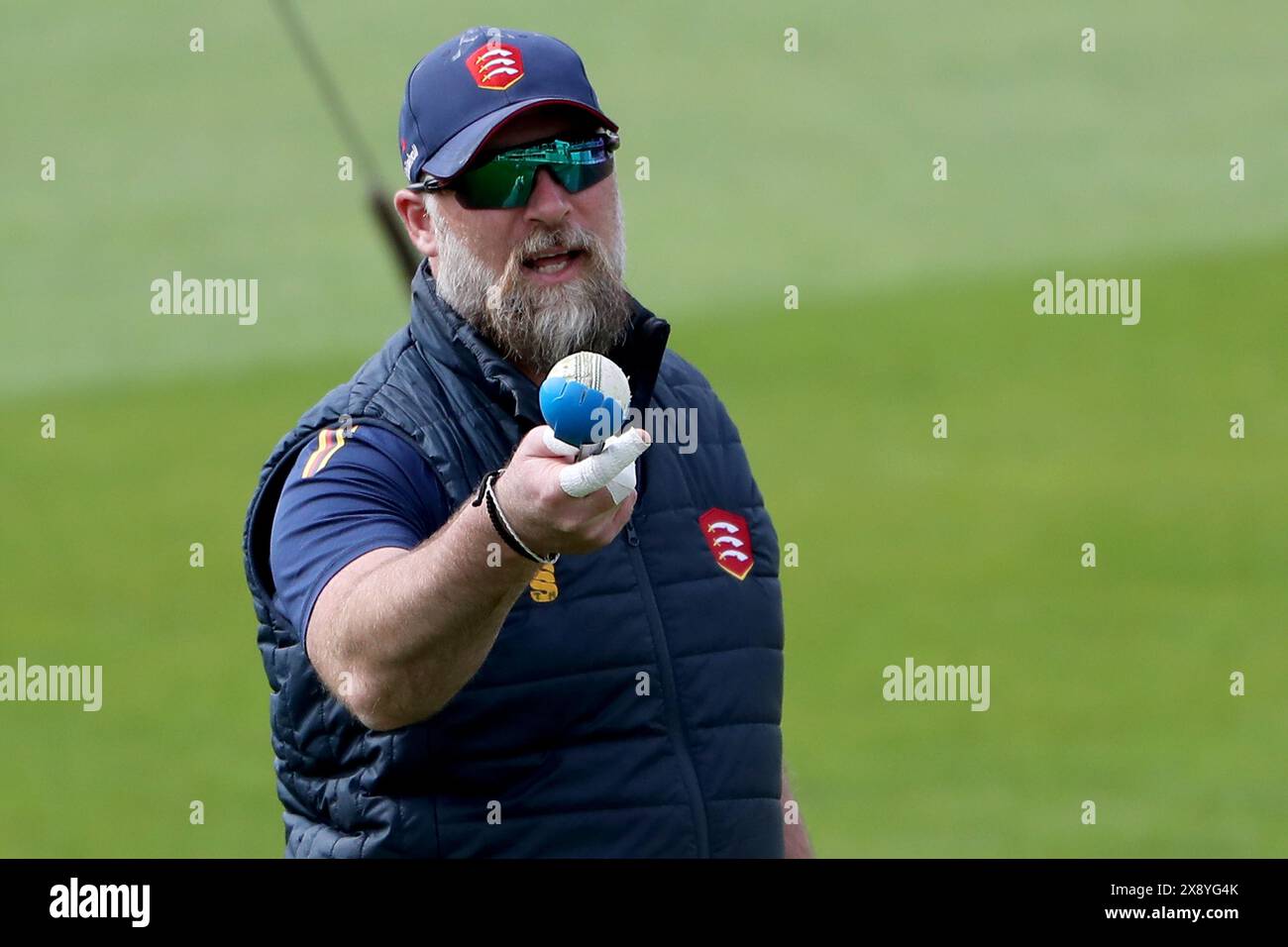 Essex batting coach Tom Huggins during Kent CCC vs Essex CCC, Vitality ...