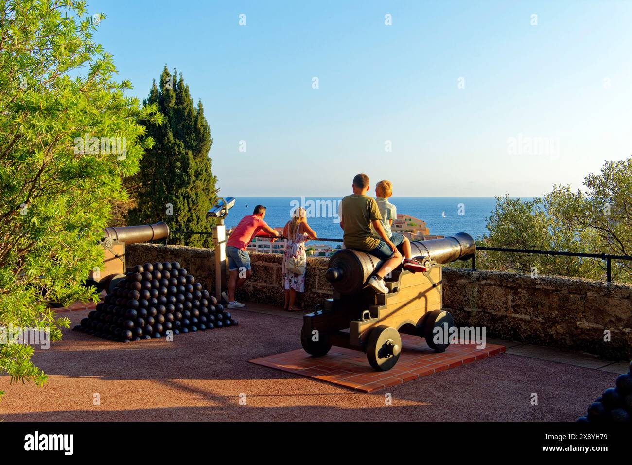 Le Rocher Principality of Monaco, Monaco, the Rock (le Rocher), the ramparts, the ...