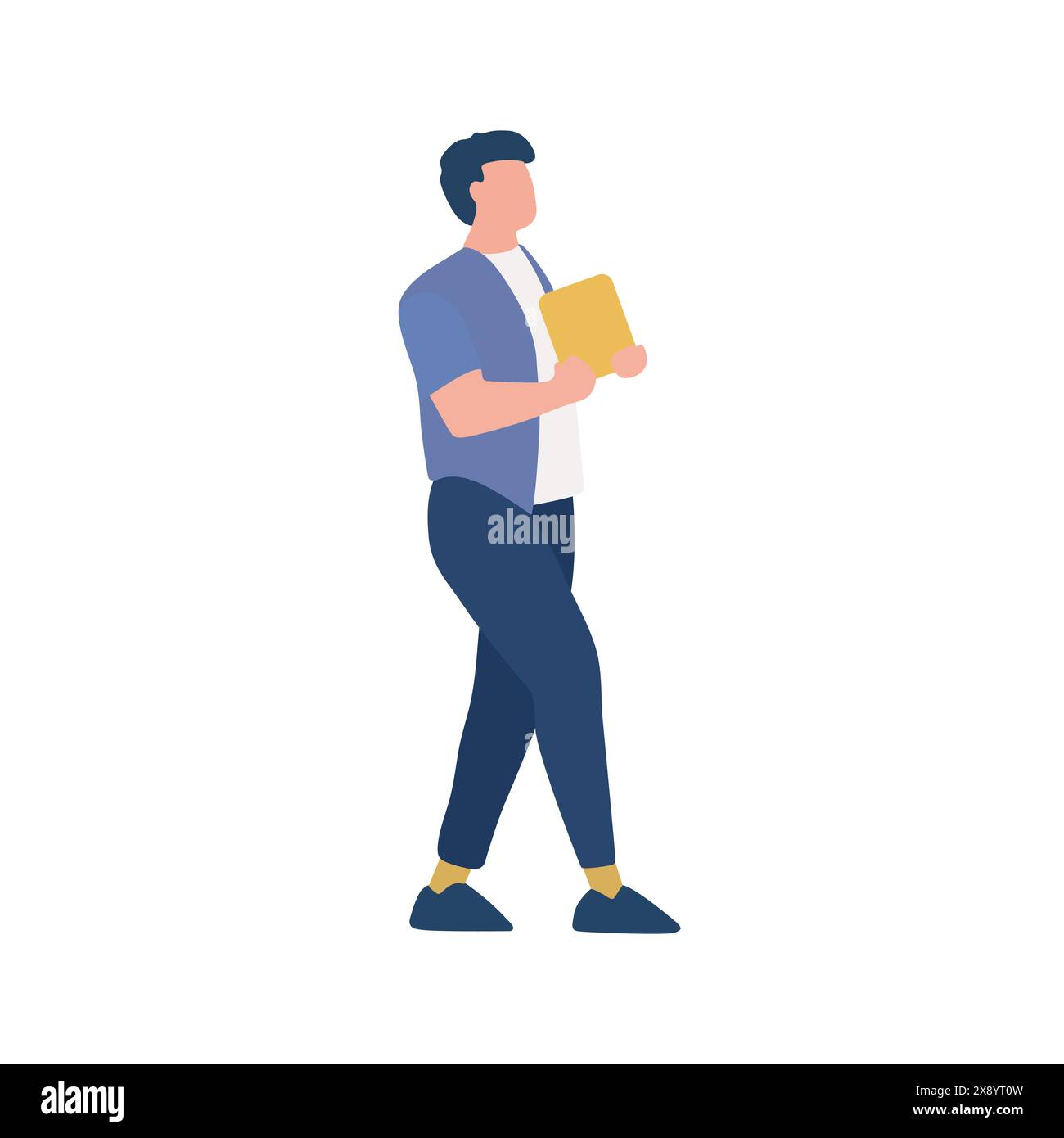 Working Man Hold File In Hands Isolated On White Background Flat working-man-hold-file-in-hands-isolated-on-white-background-flat