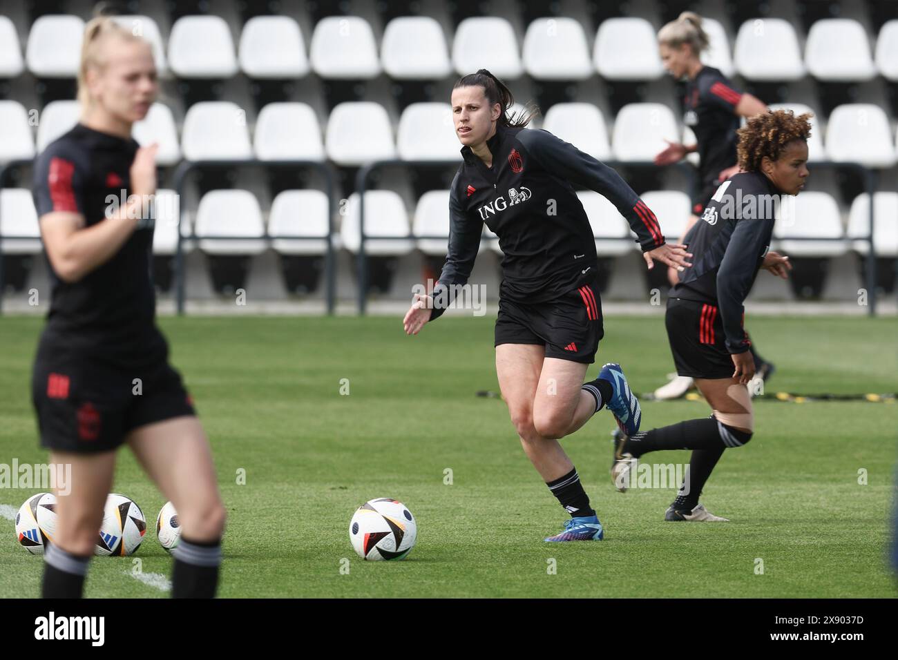 Tubize, Belgium. 28th May, 2024. Laura De Neve pictured during a training session of Belgium's national women's team the Red Flames, on Tuesday 28 May 2024 in Tubize. BELGA PHOTO BRUNO FAHY Credit: Belga News Agency/Alamy Live News Stock Photo