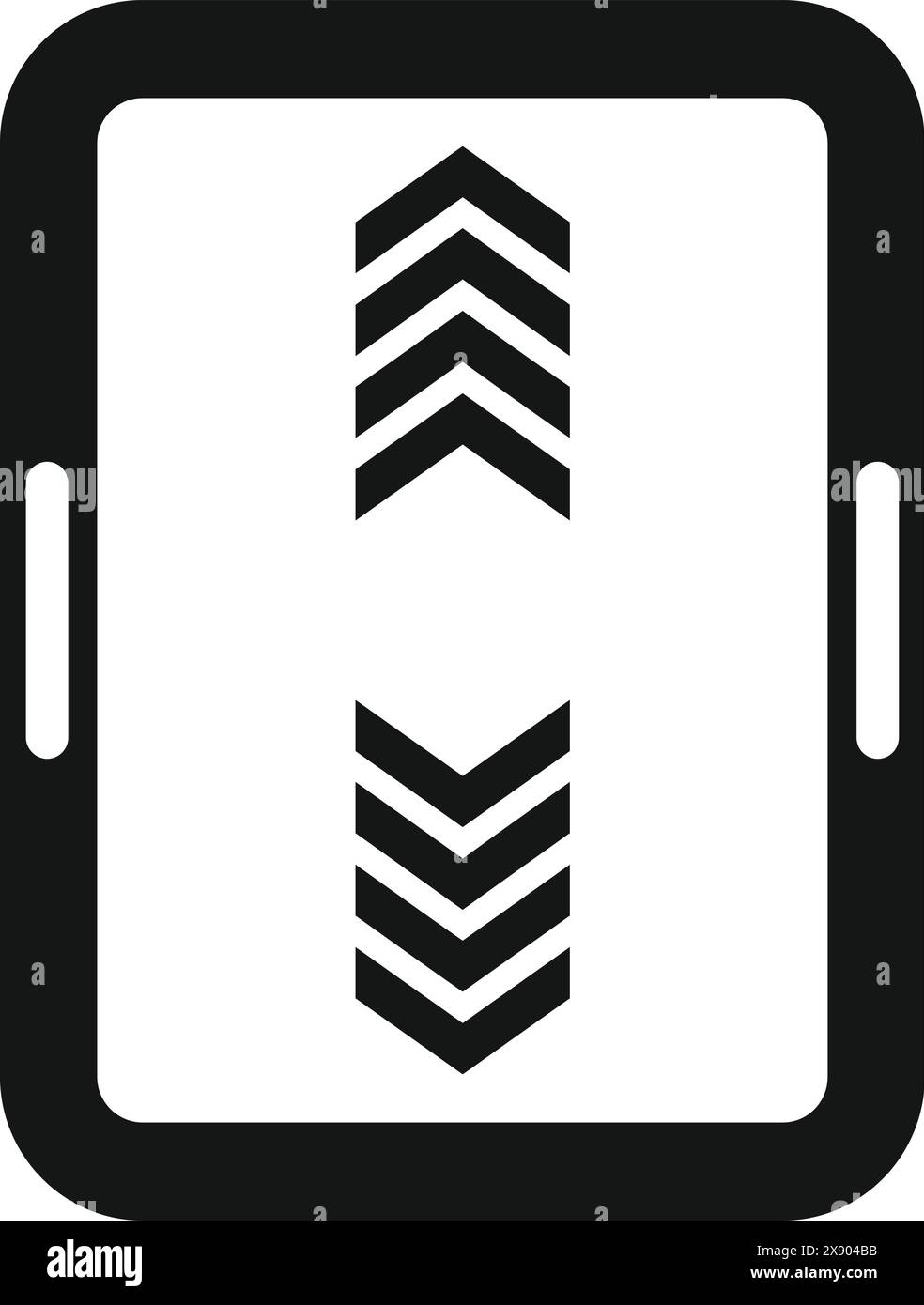 Vector graphic of a smartphone with arrow icons, symbolizing direction ...