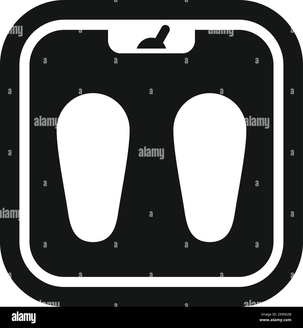 Iconic vector illustration of a black and white digital bathroom weight ...