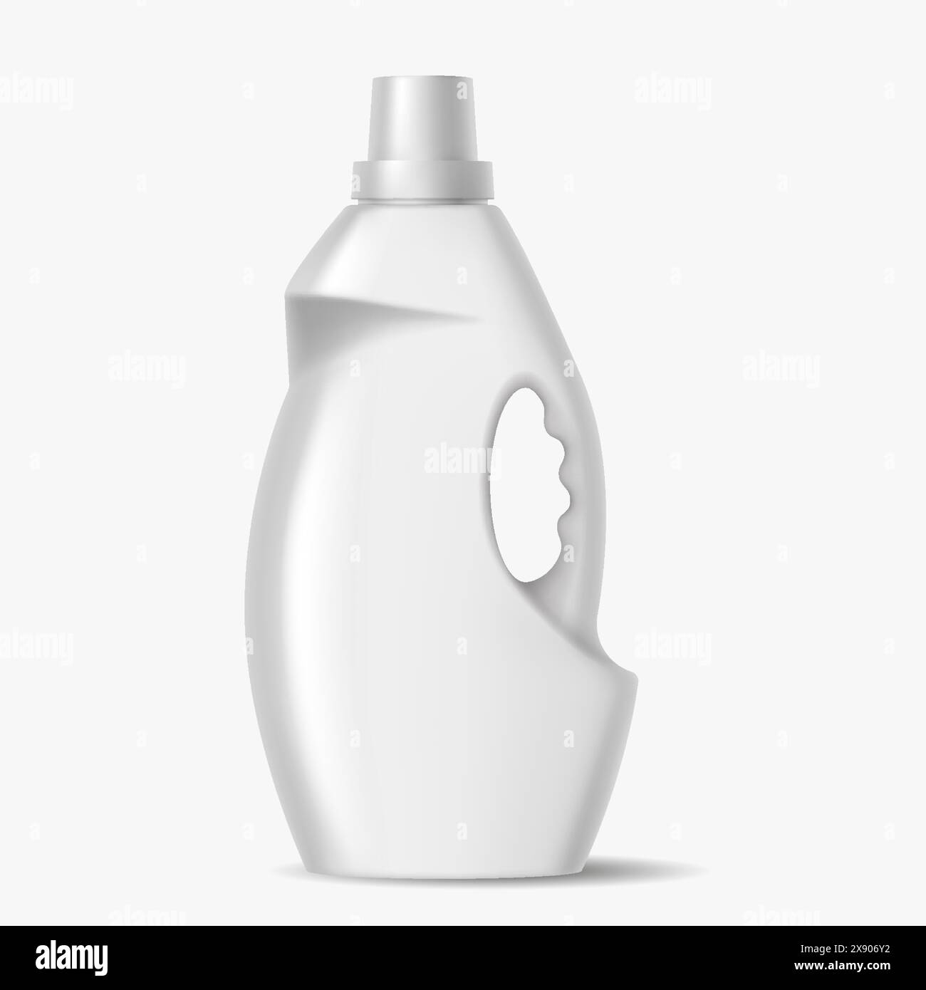 Plastic bottle of detergent with handle realistic vector illustration ...