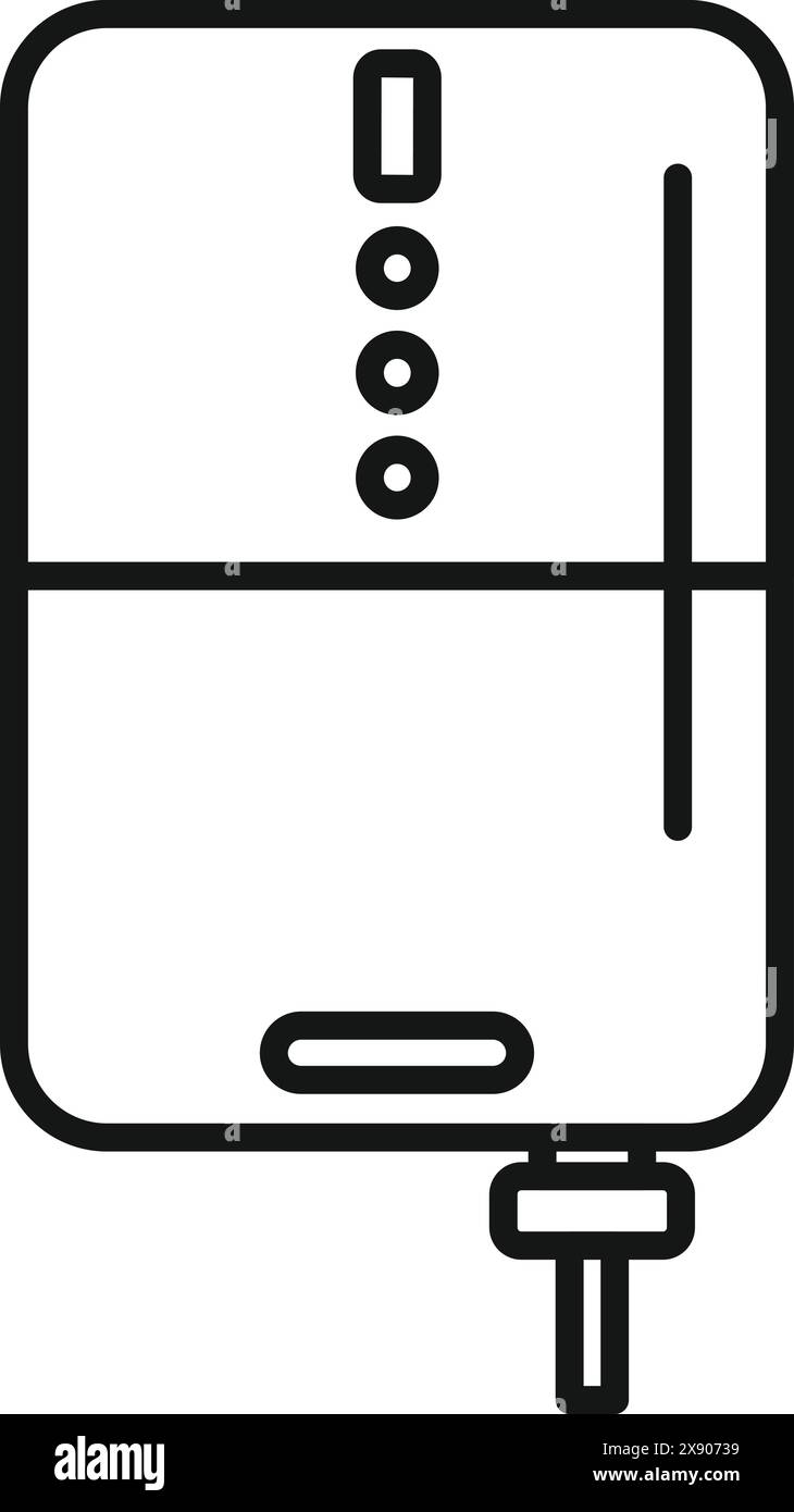 Vector illustration of a line icon representing a sleek, contemporary ...