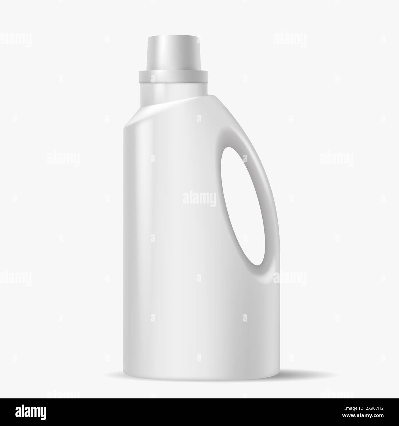 Plastic bottle of detergent with handle realistic vector illustration ...