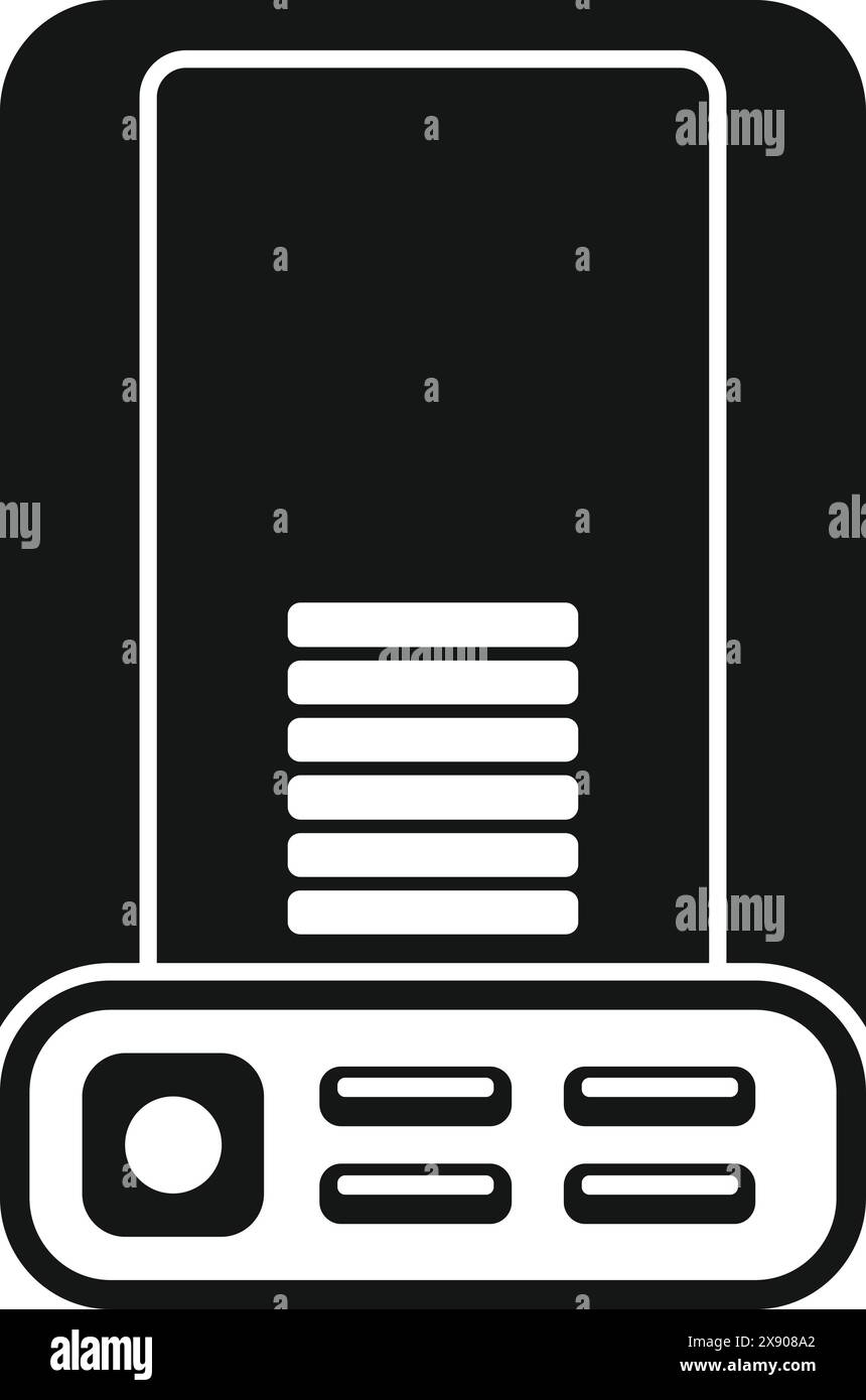 Modern smartphone icon illustration in simple flat design for user ...