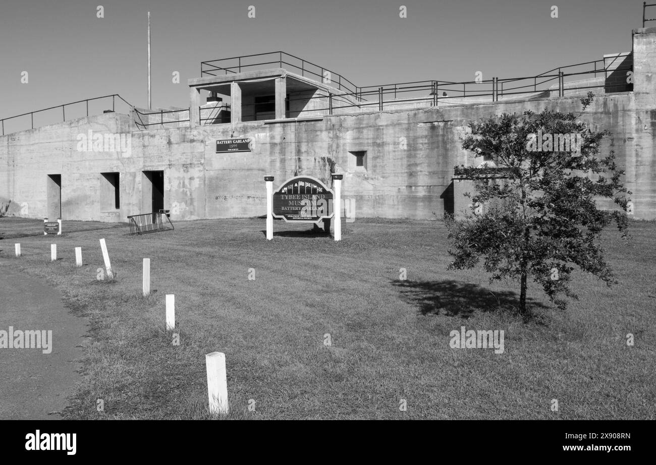 Stock photo of historic Tybee Island Museum in Georgia USA Stock Photo