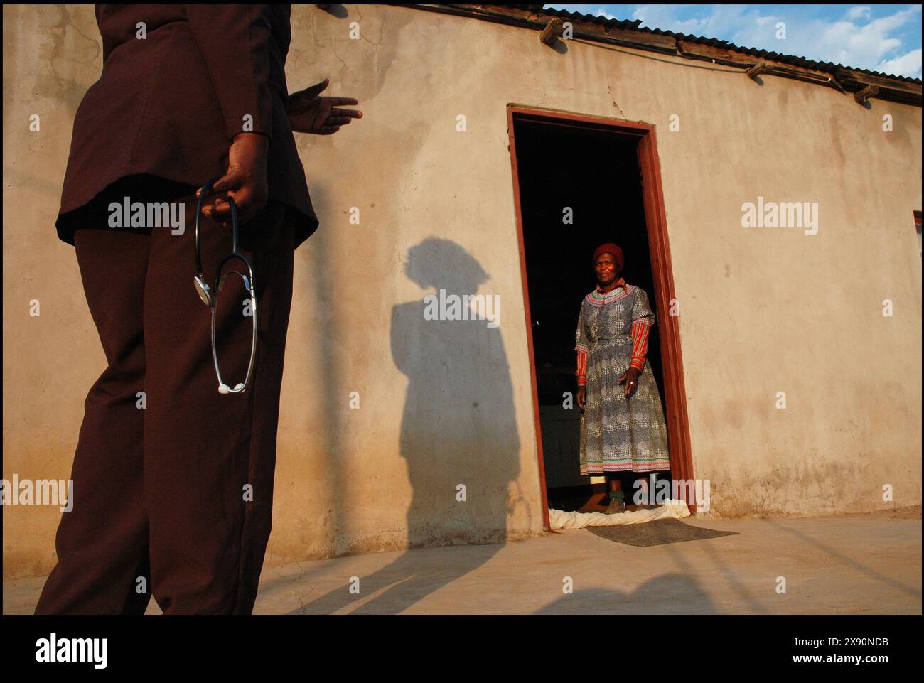 11 August 2005 - Northern Province, Mathibestad Health care worker does home visits in this rural village                              Photo Credit: Eric Miller / african.pictures Stock Photo