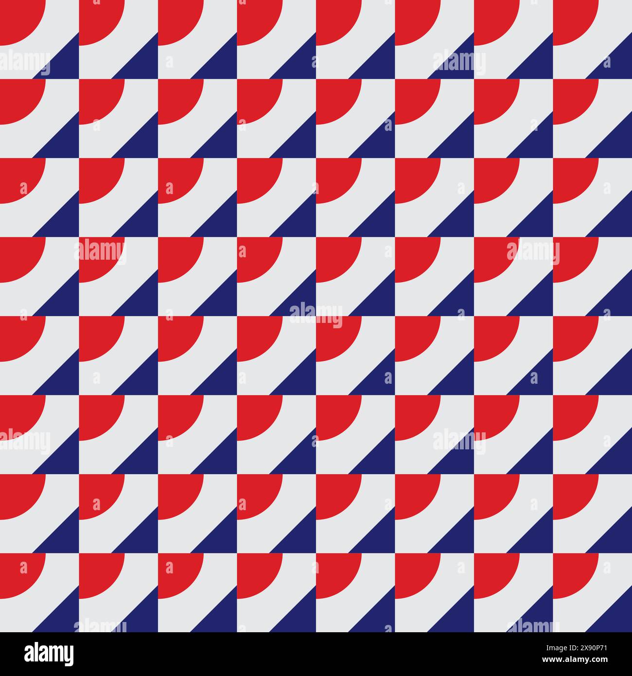 Geometric Pattern Blue and red Color Stock Vector