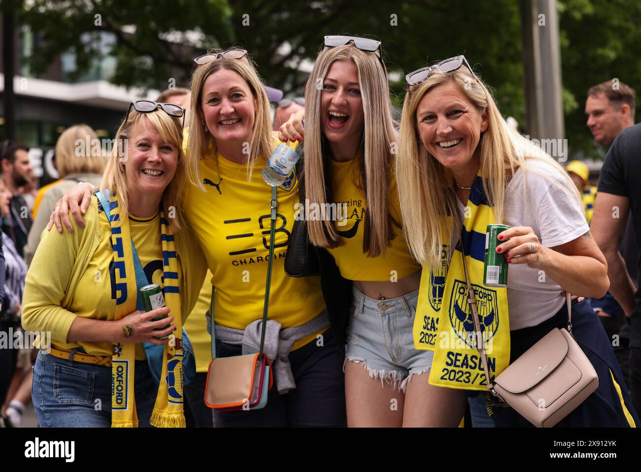 Oxford fans in fanzone Bolton Wanderers v Oxford United, Sky Bet