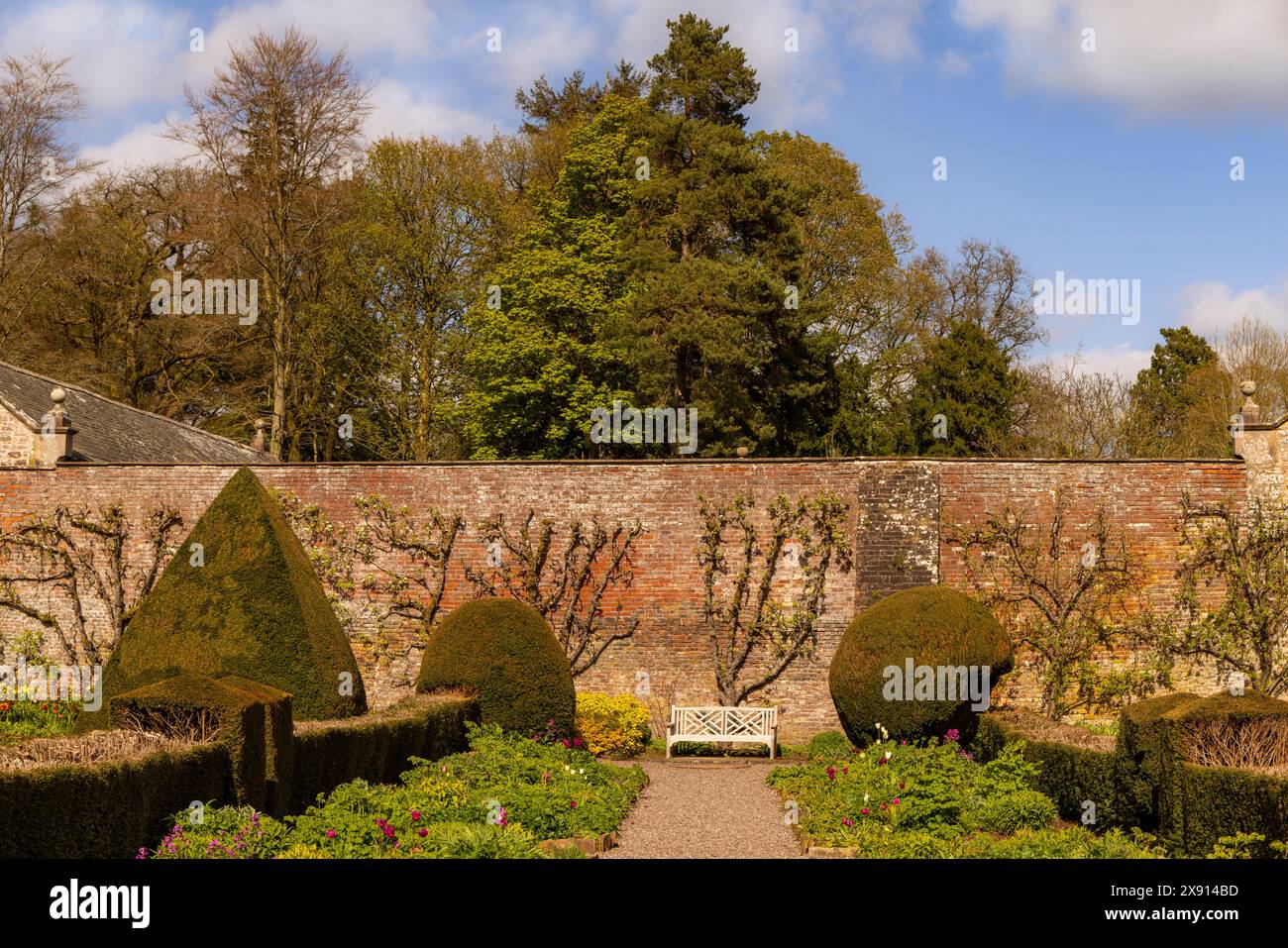 The walled garden of HuttonintheForest, originally a medieval