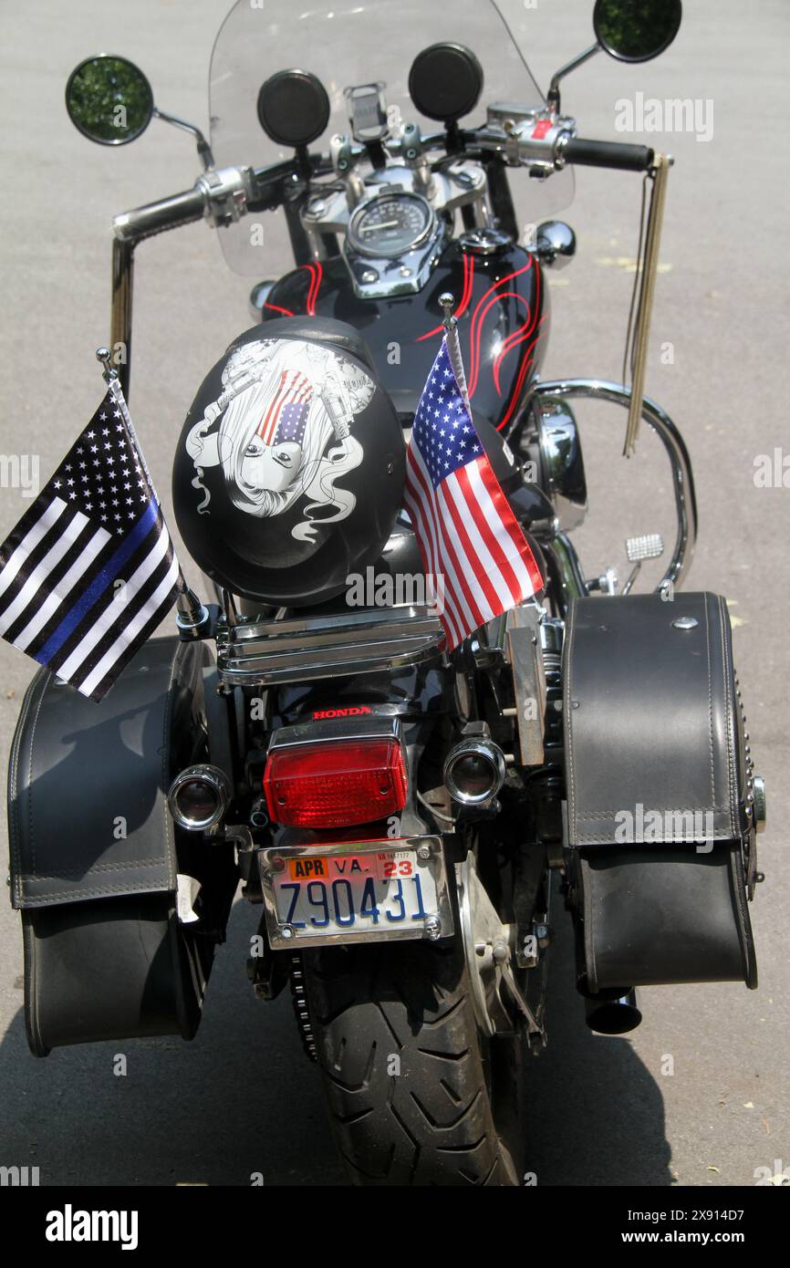 Chemise Patriotique Manches Courtes Biker Club, Motifs Aigle Et Drapeau Américain, Taille M