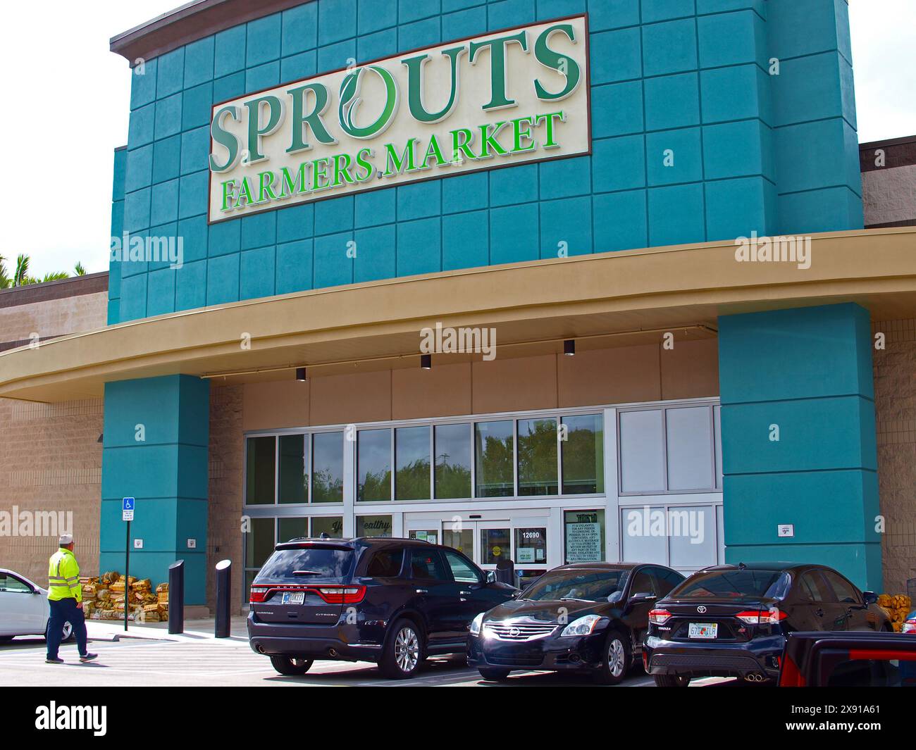 Miami, Florida, United States May 26, 2024 Entrance to Sprout Farmers Market. Organic farm