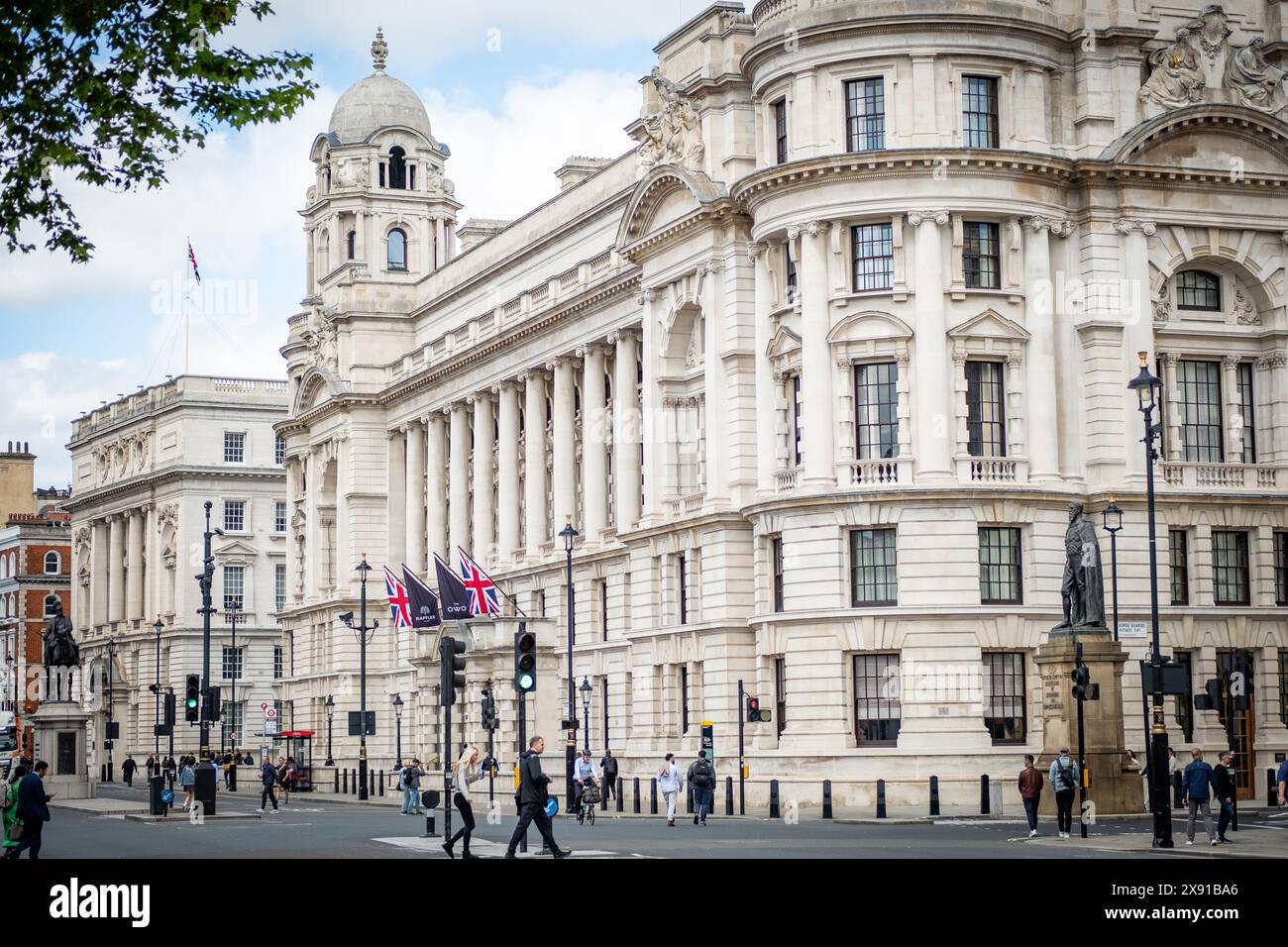 LONDON- MAY 23, 2024: Raffles at the OWO, luxury hotel on Whitehall- City of Westminster Stock Photo