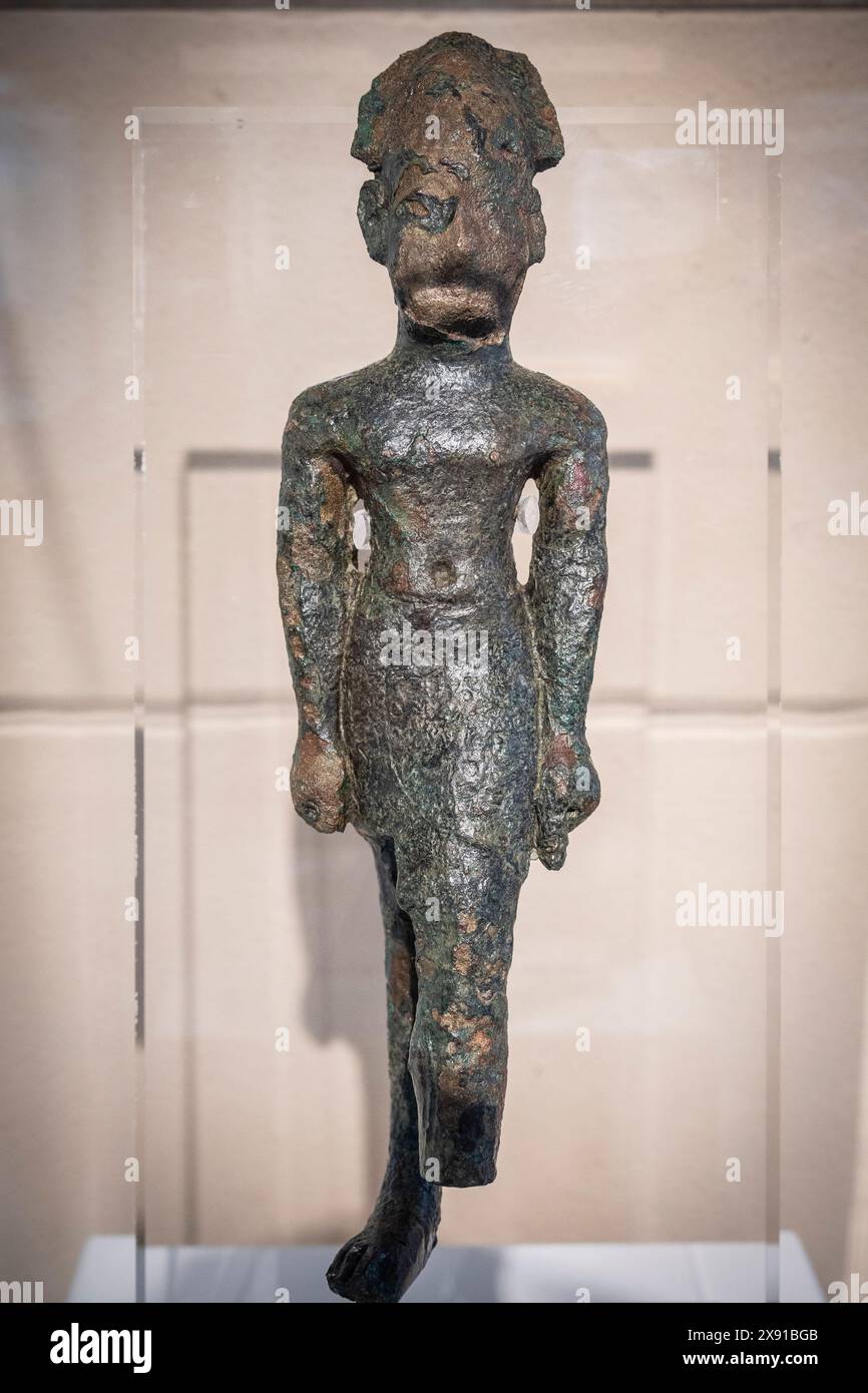 god Melqart - Reshef-, Bronze, 8th-7th centuries BC, Ría de Huelva. Huelva Museum, Huelva, Andalusia, Spain Stock Photo