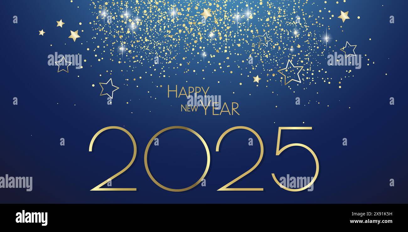 Happy new year 2025 design banner Stock Photo Alamy