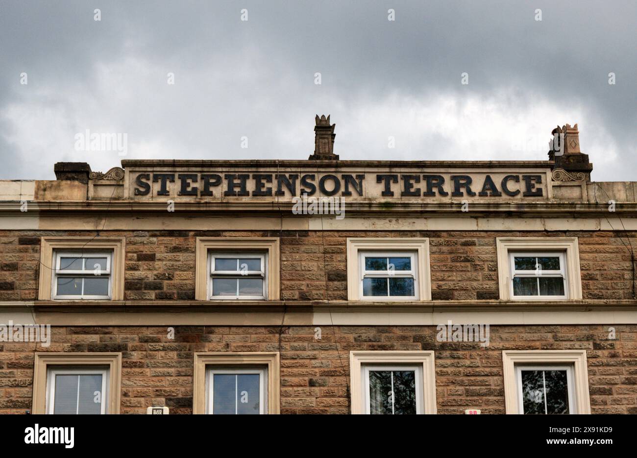 Stephenson Terrace. Deepdale Road, Preston. Stock Photo