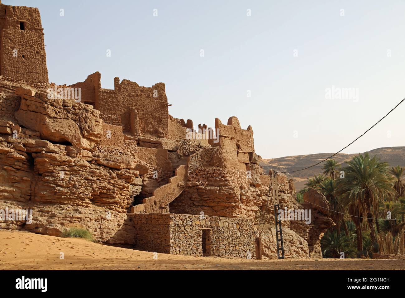 Berber architecture at Taghit in North Africa Stock Photo