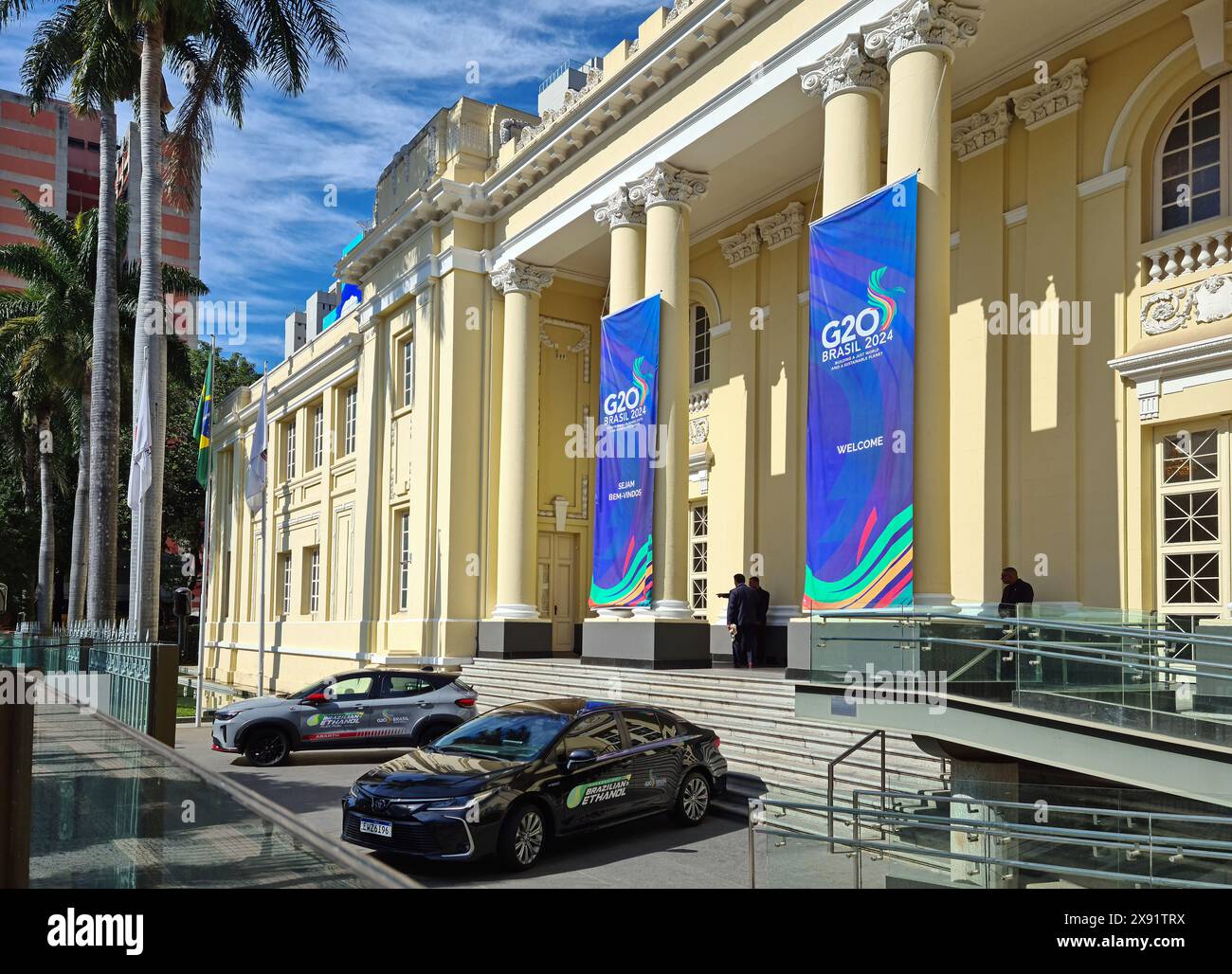 Belo Horizonte, Minas Gerais, Brazil, May 28, 2024: The G20  in Belo Horizonte, for the meeting of the G20 Energy Transition working group begins this Stock Photo