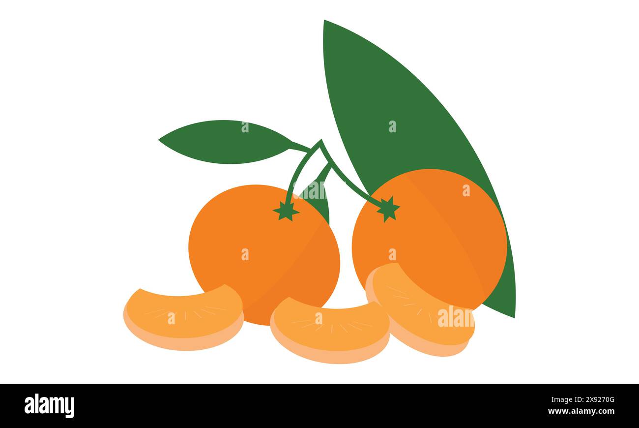 Cut orange tree Stock Vector Images - Alamy