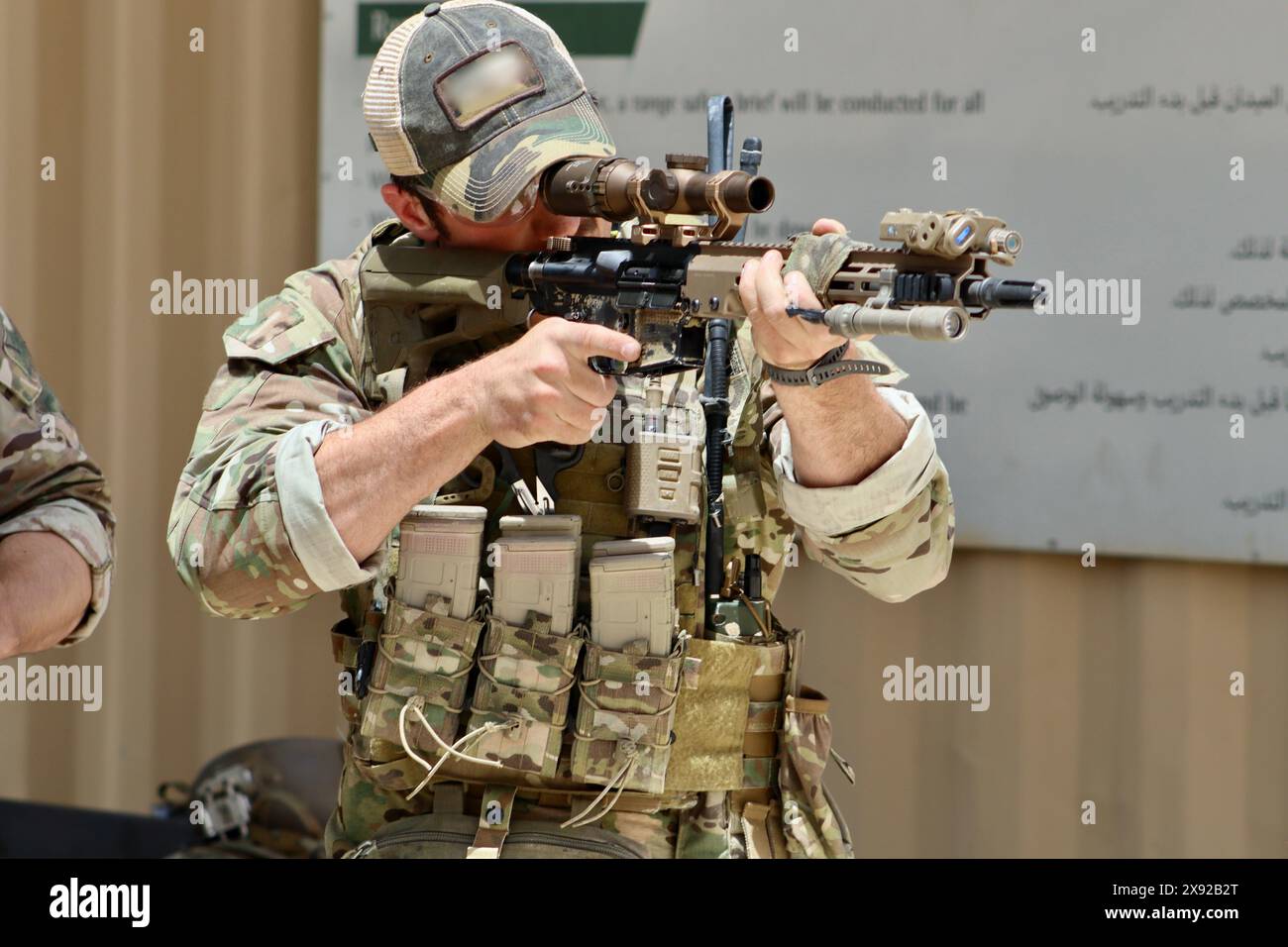 May 11, 2024 - Amman, Jordan - A Green Beret with 5th Special Forces ...