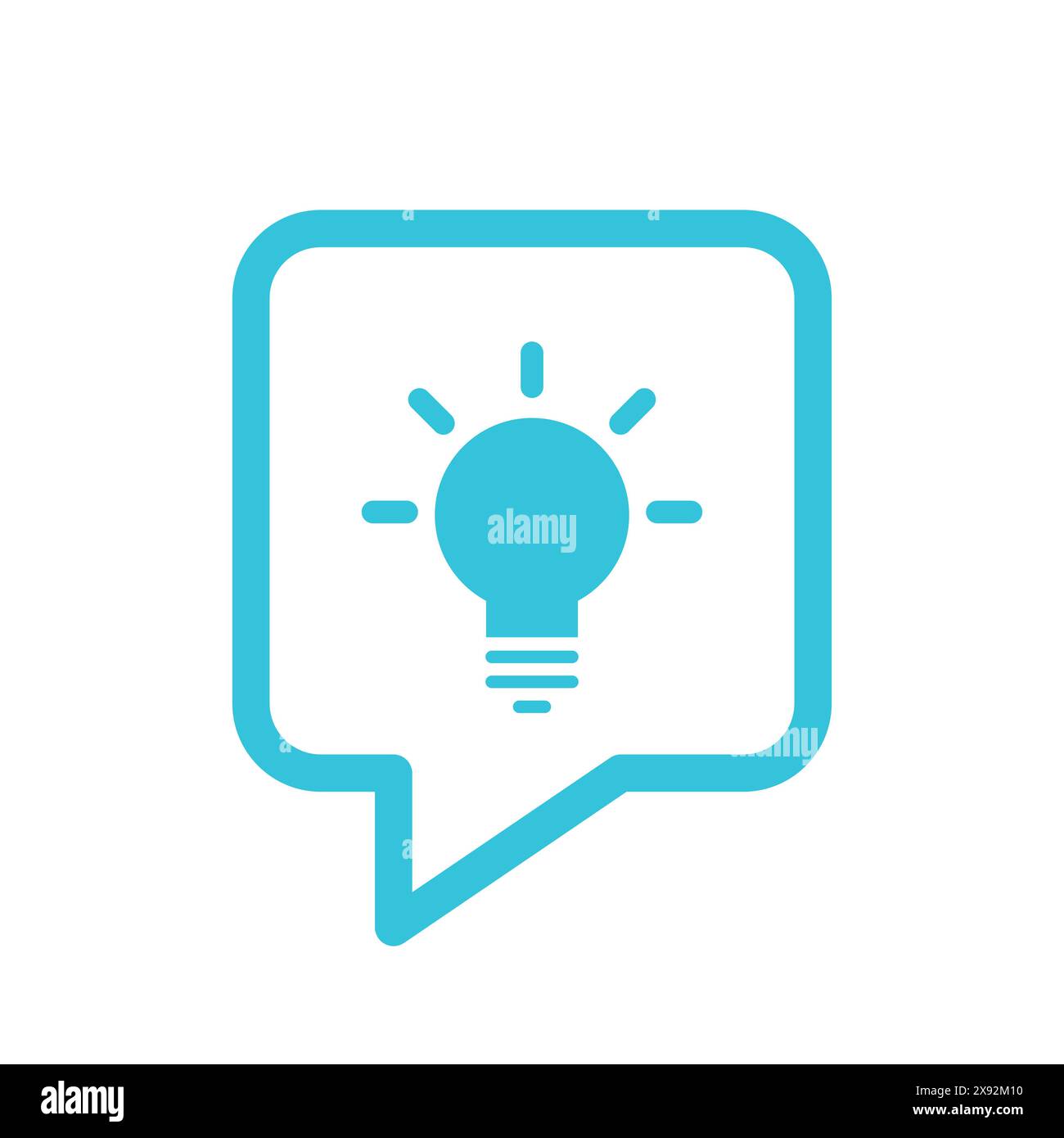 Simple life hack icon, bulb solving problem icon. Light Bulb idea. From blue icon set. Stock Vector