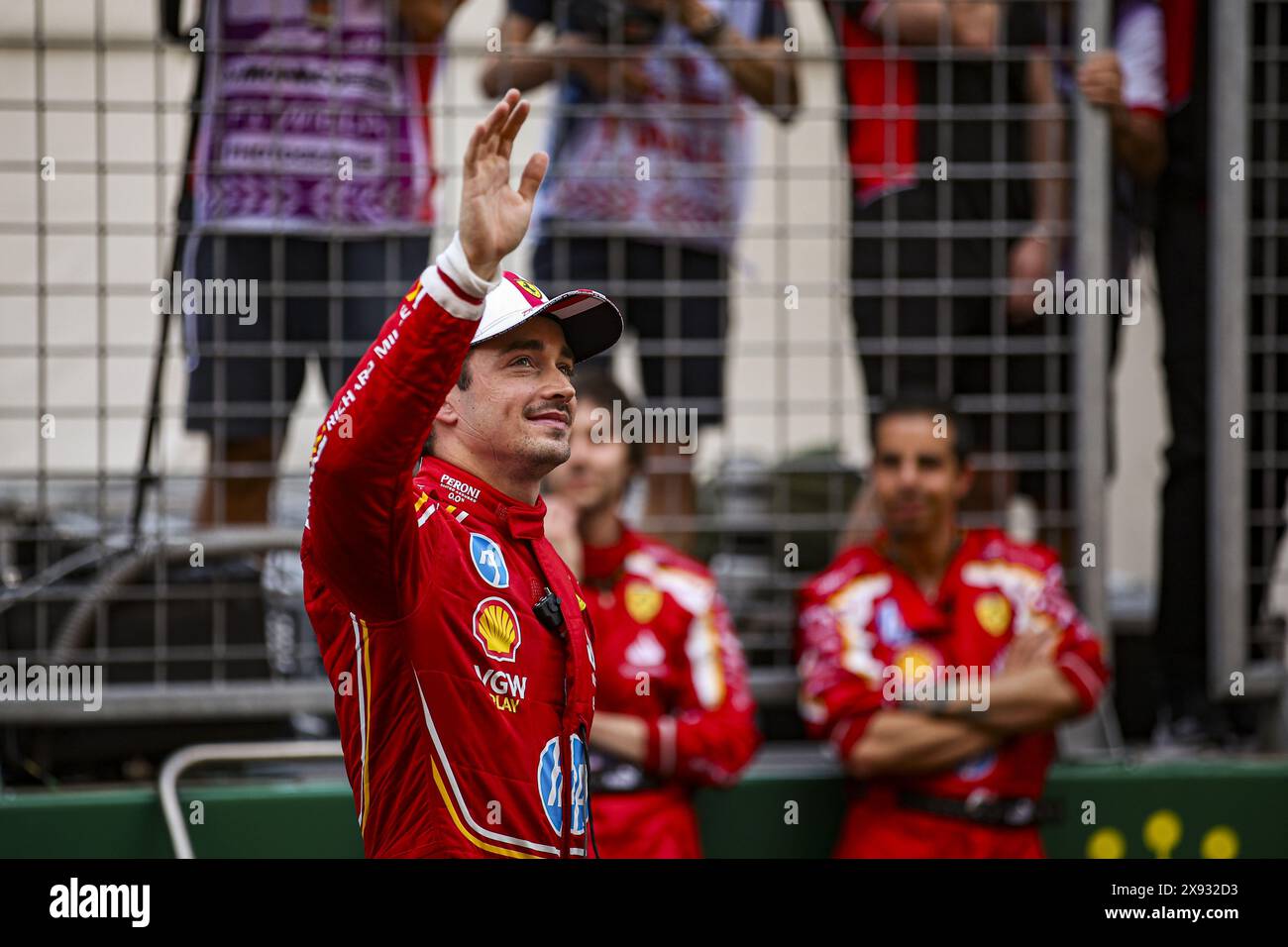 LECLERC Charles (mco), Scuderia Ferrari SF-24, portrait, celebrate his ...