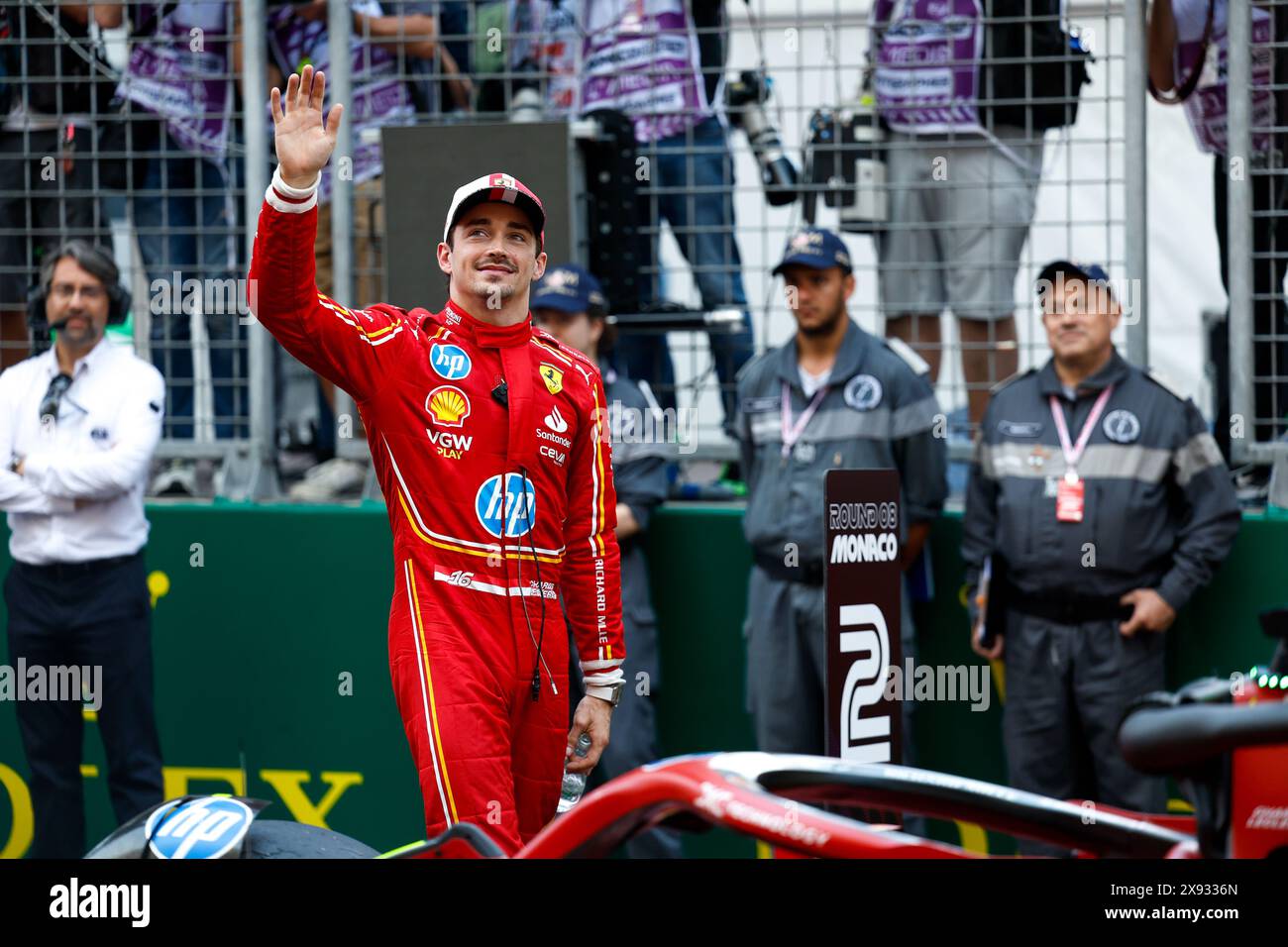 LECLERC Charles (mco), Scuderia Ferrari SF-24, portrait celebrates win ...
