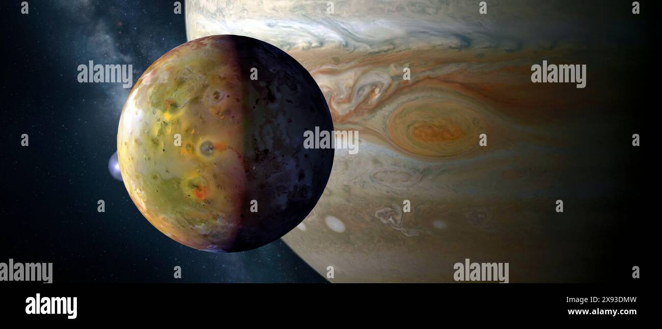 Illustration of io and jupiter io is the innermost of jupiter s four
