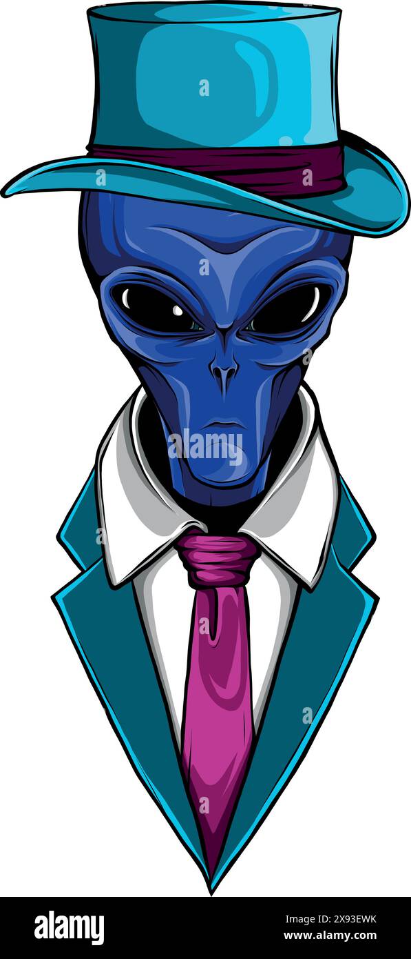 Alien head. vector illustration design of extraterrestrial humanoid ...
